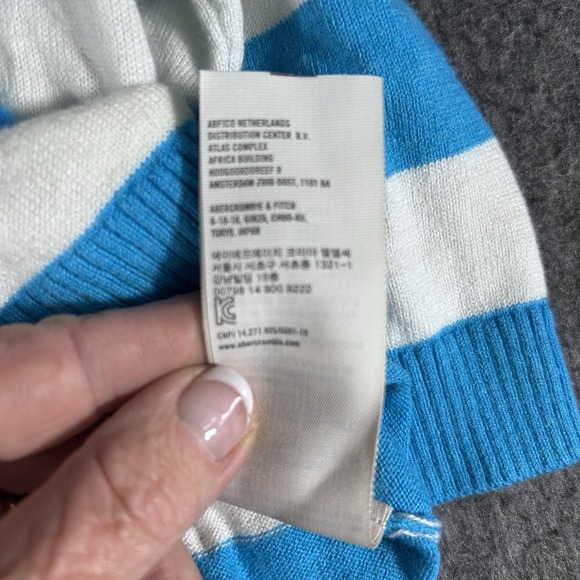 Blue and White Striped Sweater - Picture 10 of 10